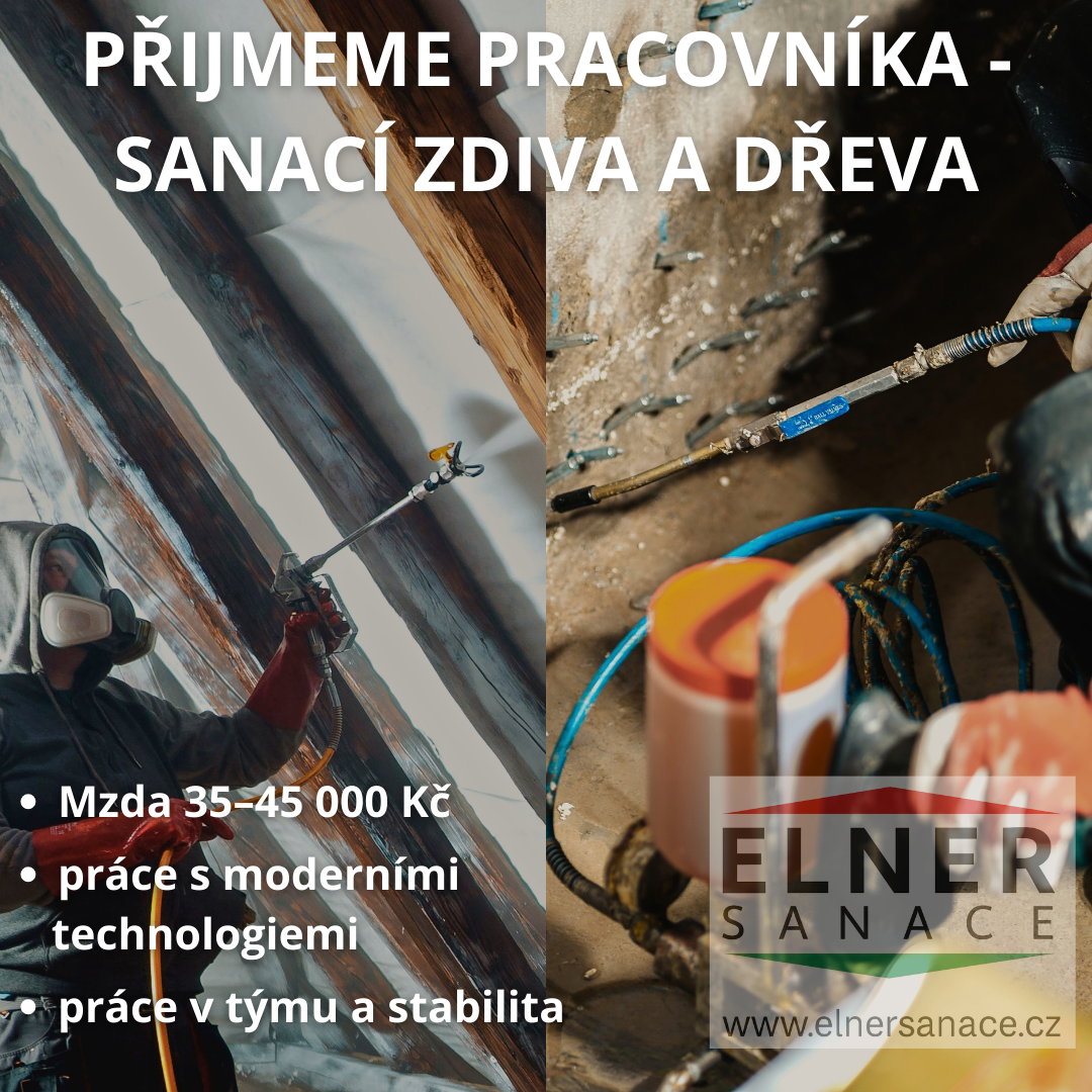Přijmeme pracovníka – sanace zdiva a dřeva