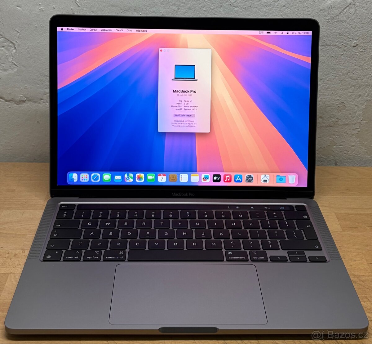 MacBook Pro M1 2020 /8GB RAM/512GB SSD/Záruka 98% BATERIE