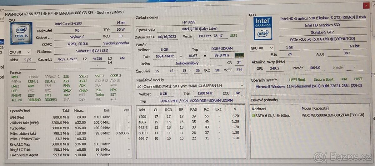 PC HP EliteDesk 800 G3