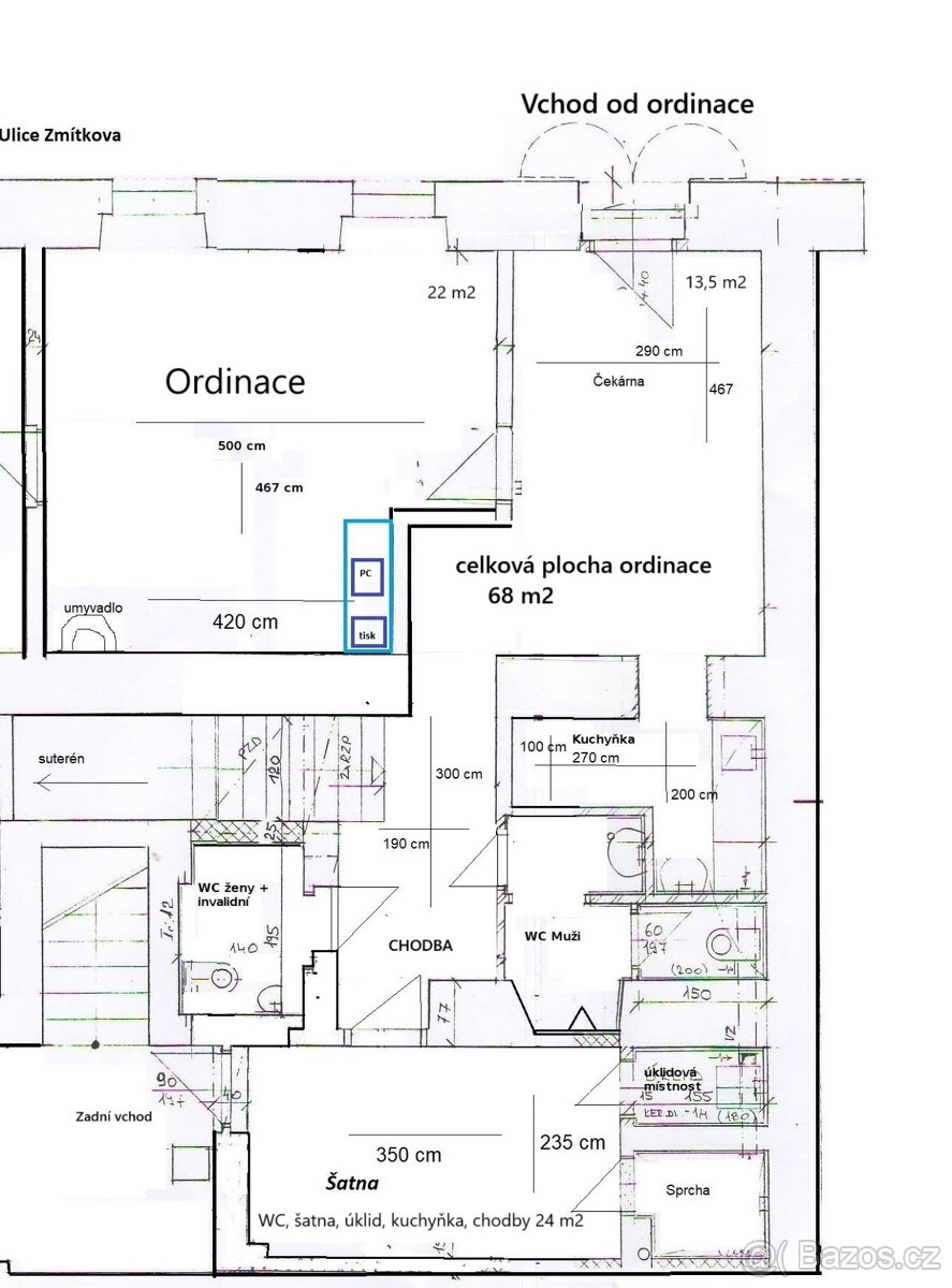 Jaroměř - Josefov - pronájem nebytového prostoru