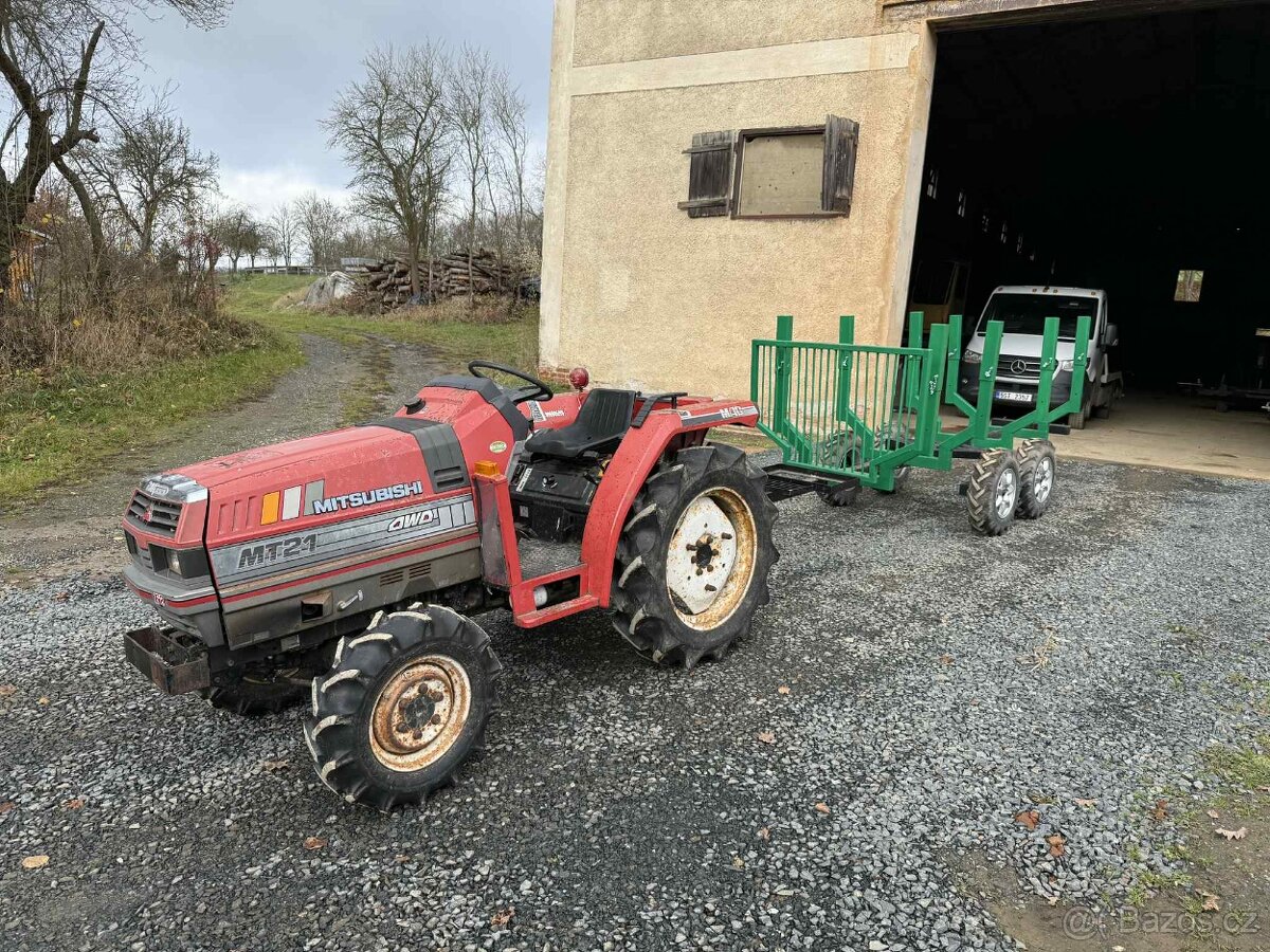 JAPONSKÝ MALOTRAKTOR MITSUBISHI MT21D +VYVÁŽEČKA