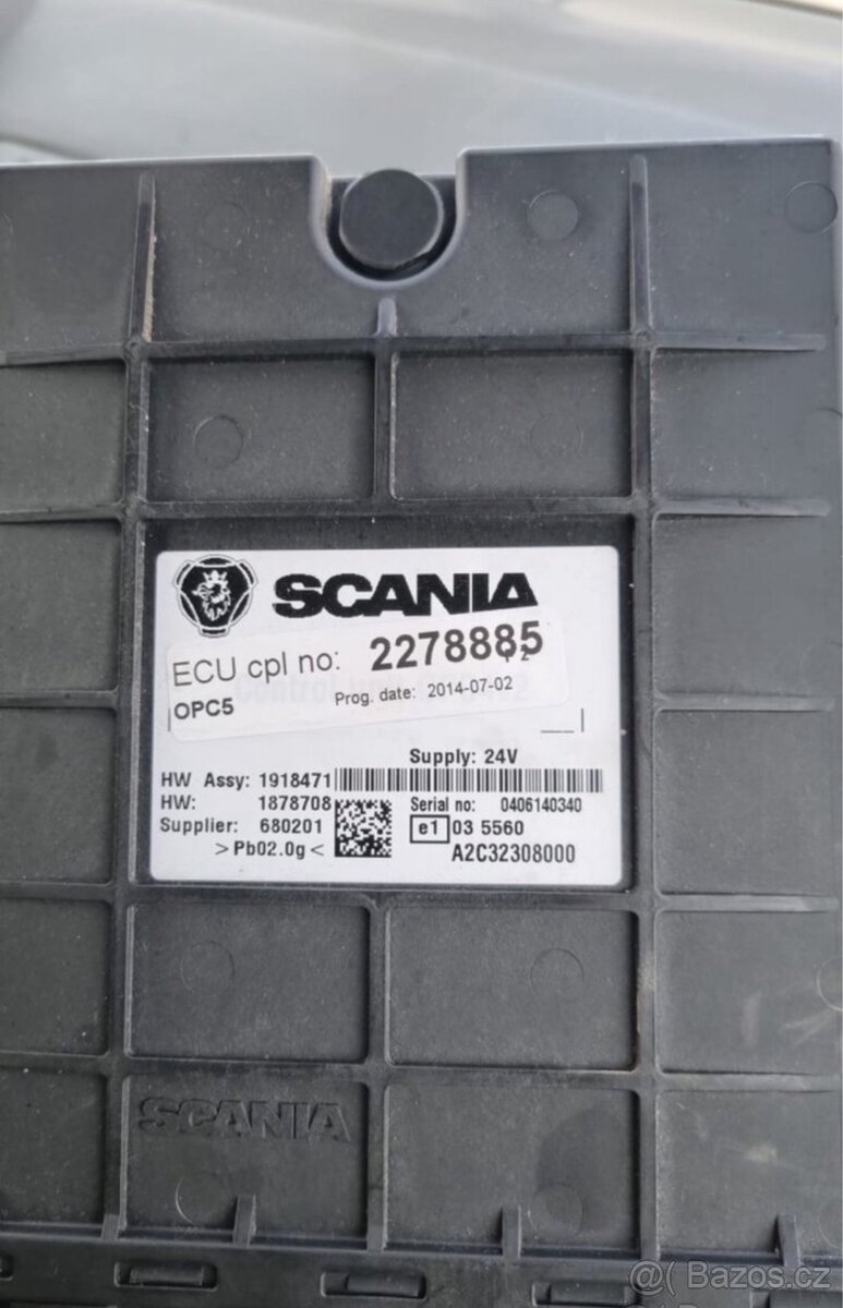 Scania Euro 6 ridici jednotka prevodovkyk