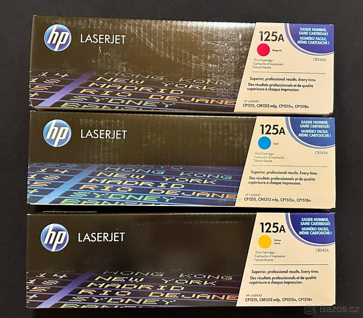 Tonery HP 125 A - CB543A, CB541A, CB542A (