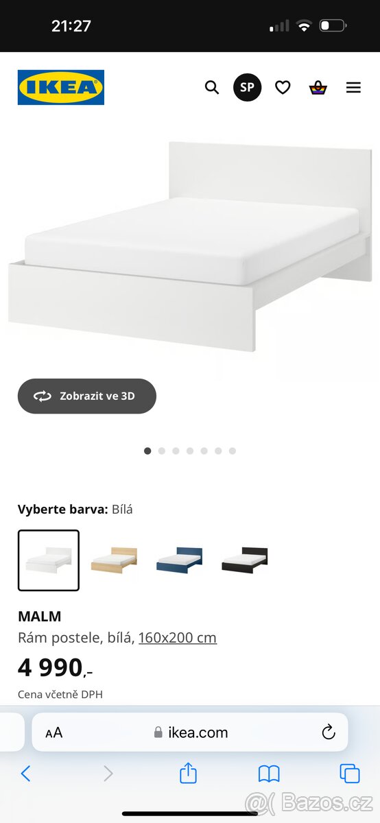 Novy rám postele Ikea 160x200