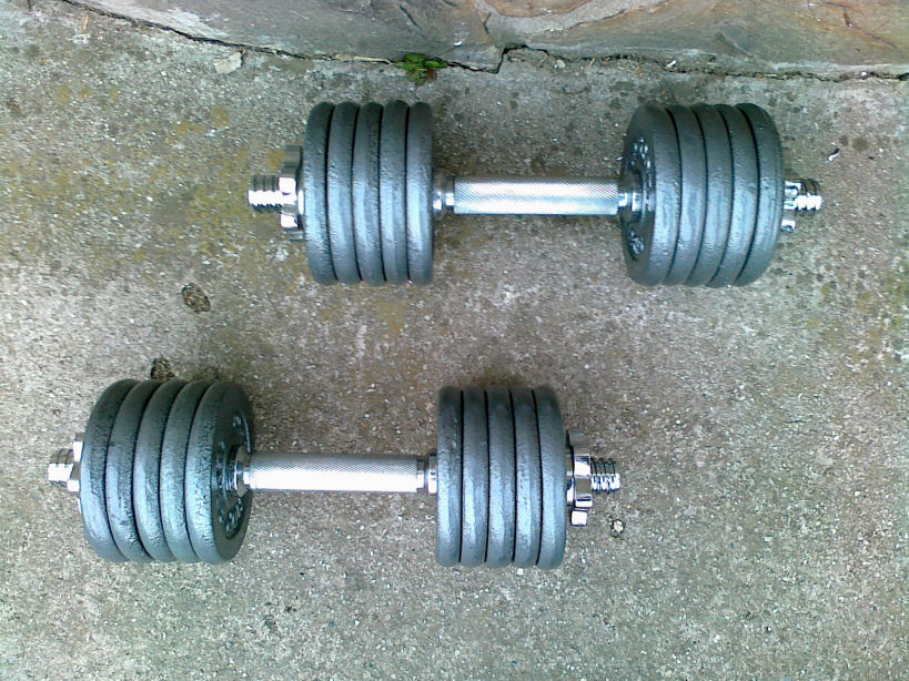 Jednoručky činky 2x15kg za 1990,-Kč NOVÉ