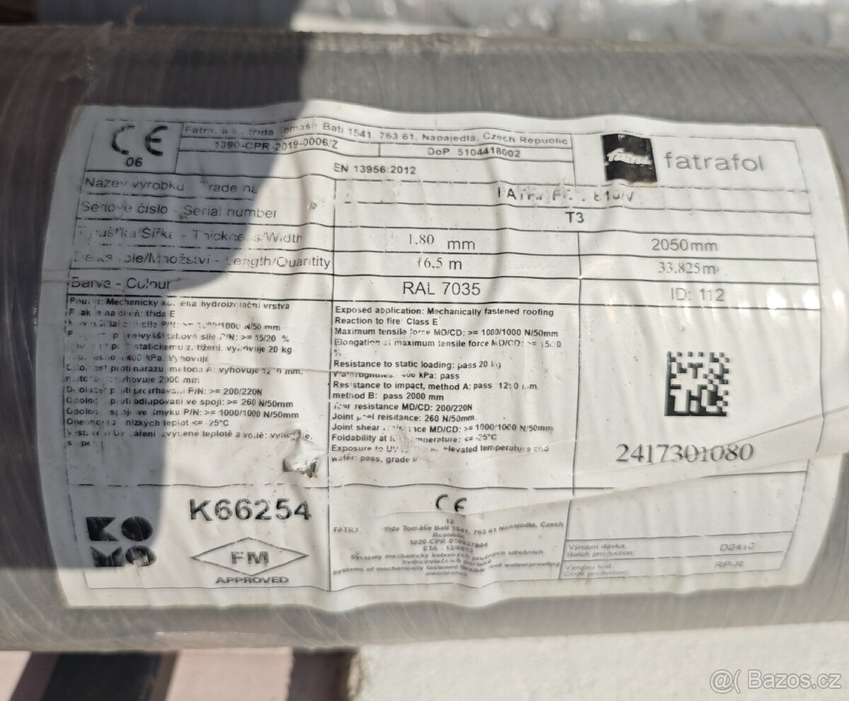 Střešní PVC fólie Fatrafol T3