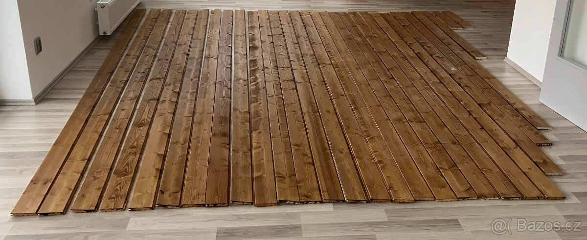 23 ks Palubky desky dřevo délka 4 metry šířka 11 cm