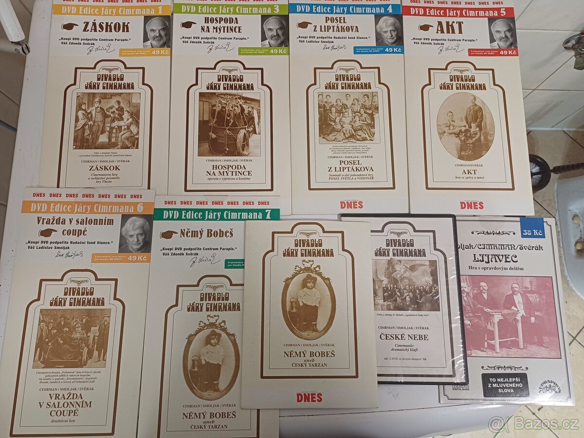 DVD s Divadlem Járy Cimrmana, prodám.