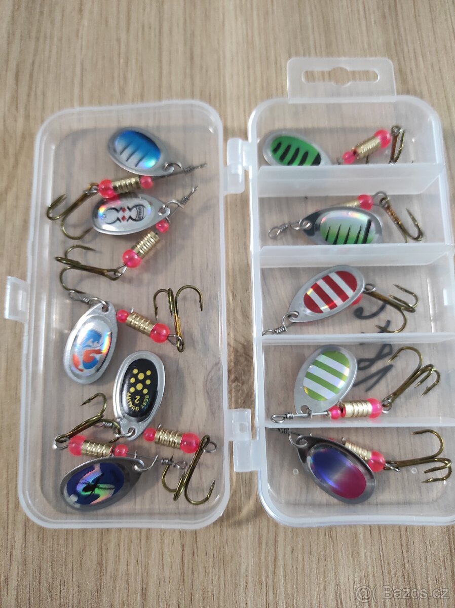 Rotační třpytky na ryby 10 ks. 3,2g.