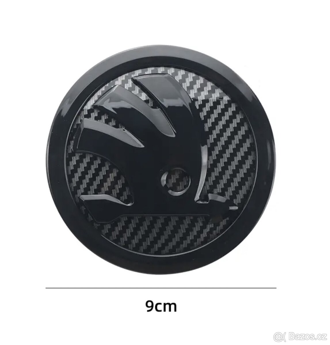 Logo znak emblém Škoda černý/karbon, 100, 90 a 80mm