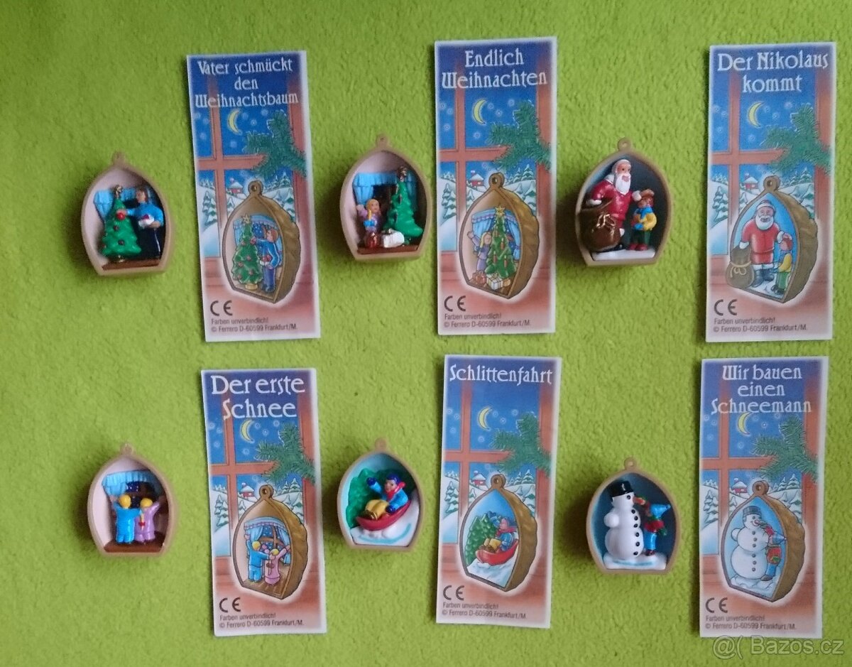 Kinder figurky - vánoční sada "oříšky"-všechny BPZ