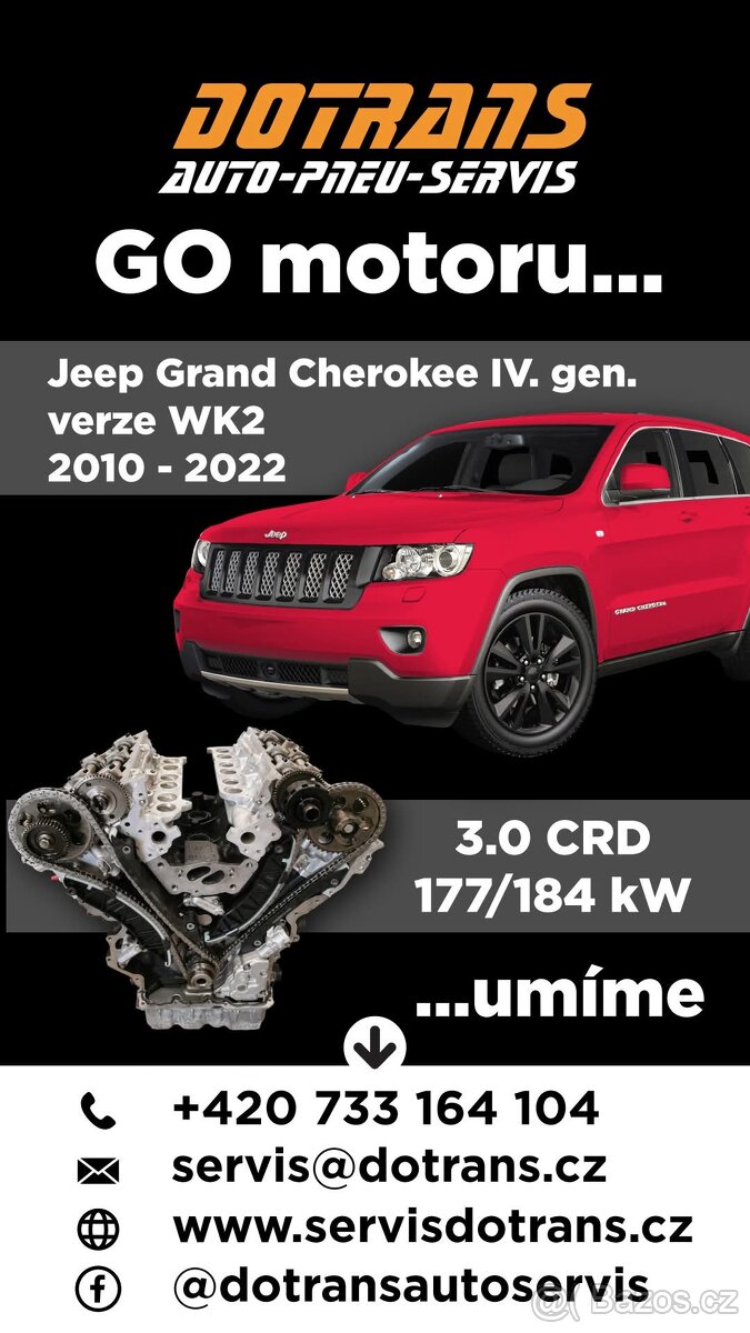 Jeep Grand Cherokee - GO motoru 3.0 CRD