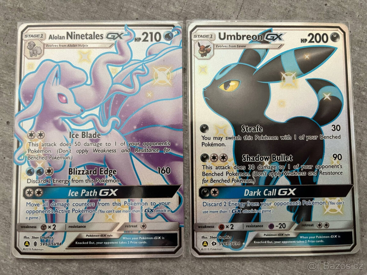 Pokémon karty - Team Up, Promo, Shiny a další