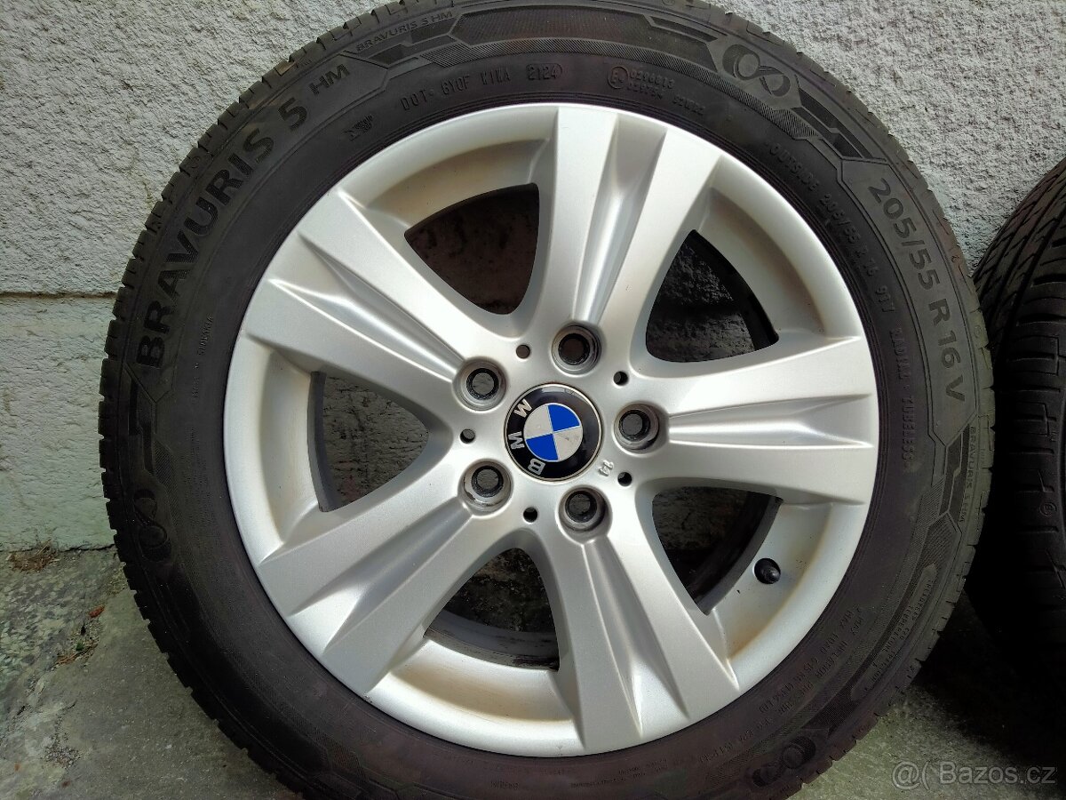 Alu kola originál BMW 1 7J x16 EH2, 5x120, IS 44, letní pneu