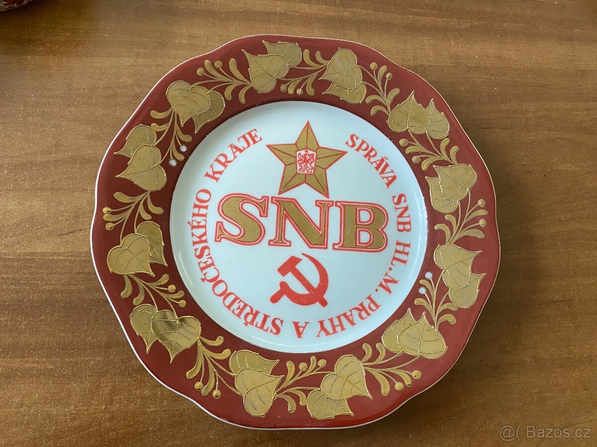 Pamětní talíř SNB - Správa SNB Praha a Středočeský kraj