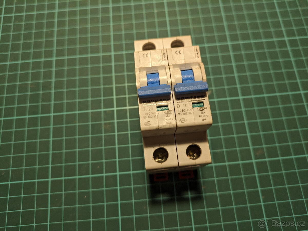 Jednopolove jistice Schrack D10 (10 A)