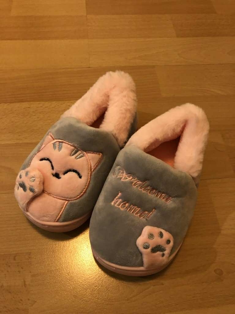 Pantofle kočička růžové