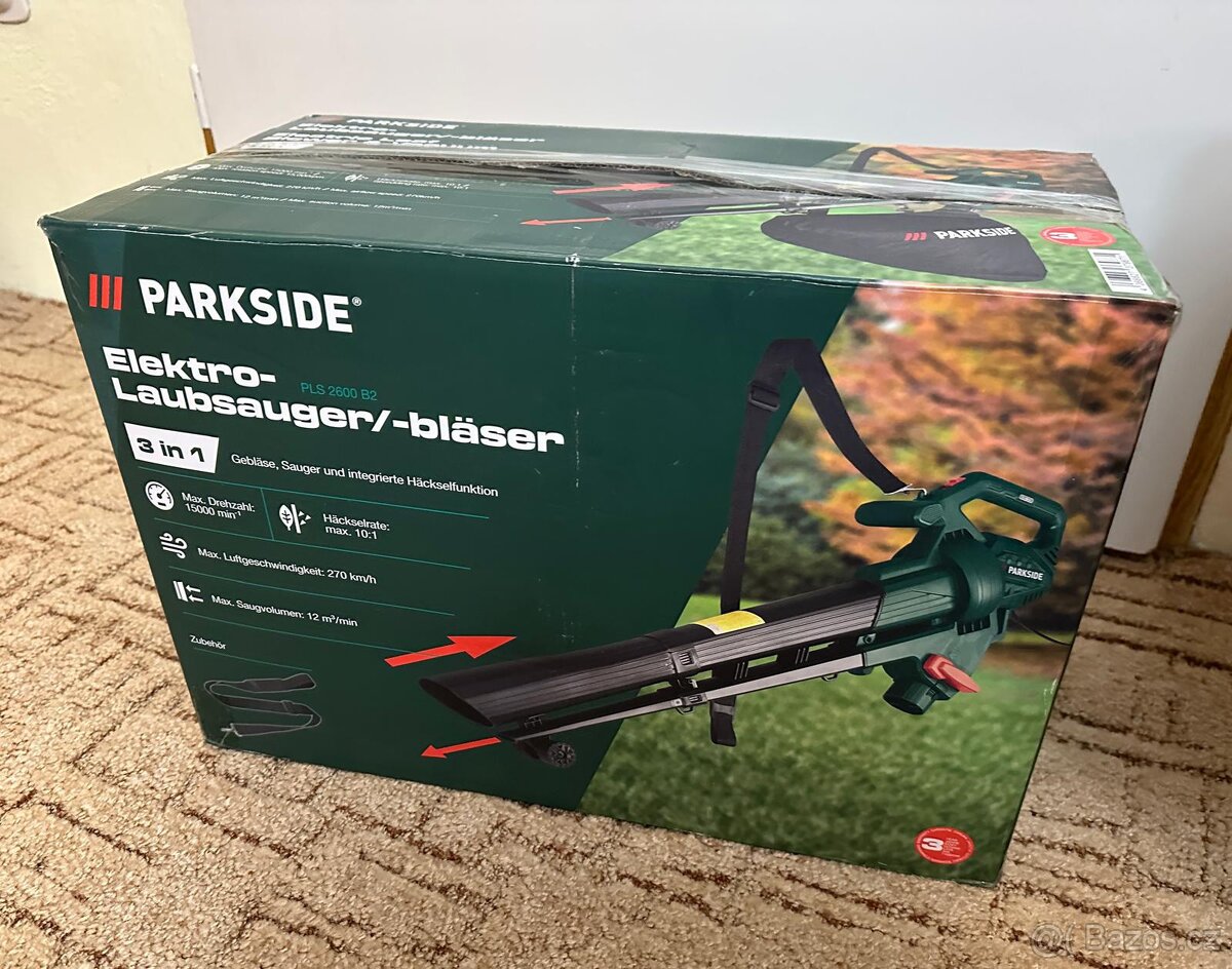 Elektrický vysavač a foukač listí Parkside