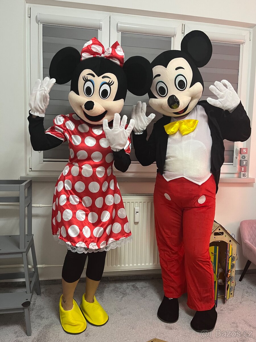 Pronájem kostýmu Mickey a Minnie Mouse