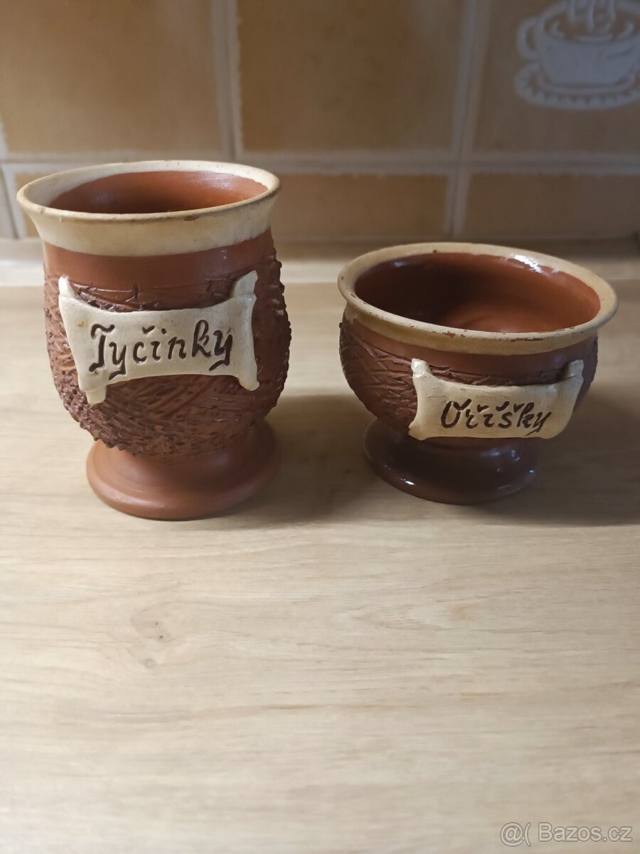 Keramická sada na oříšky a tyčinky