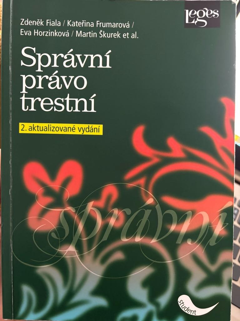 Učebnice Správní právo trestní, 2. vydání