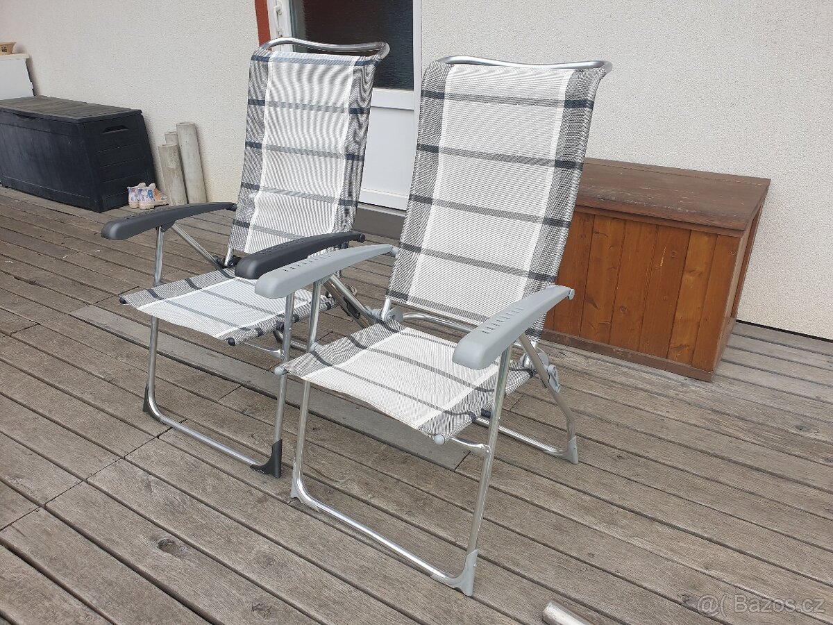 Kempingové židle, hliník