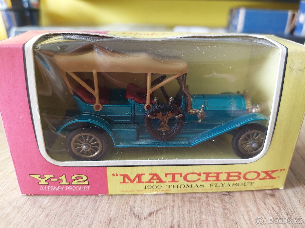 Matchbox yesteryear Y12 THOMAS FLYABOUT OBRÁCENÝ ŠTÍTEK