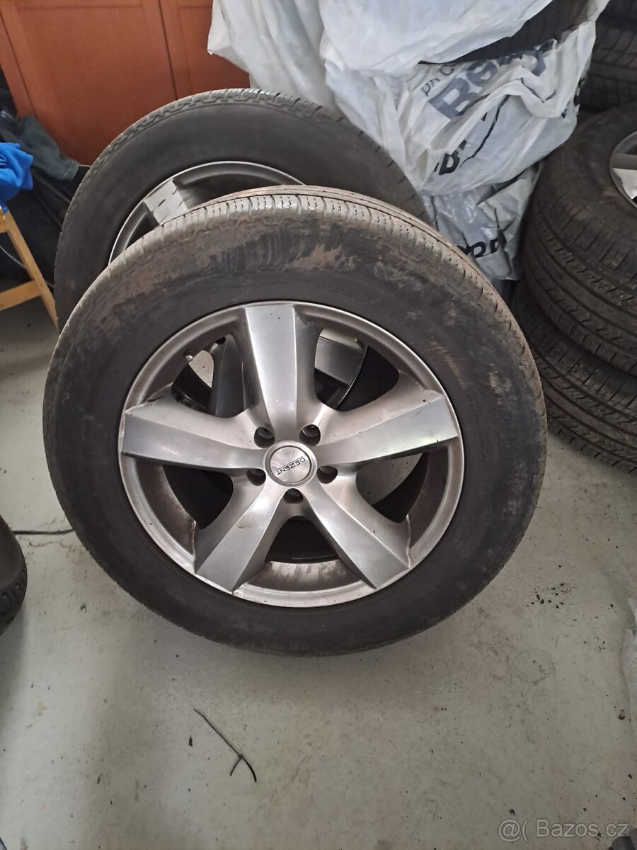 ALU disky DEZENT - R18 + 2 letní gumy rok jeté
