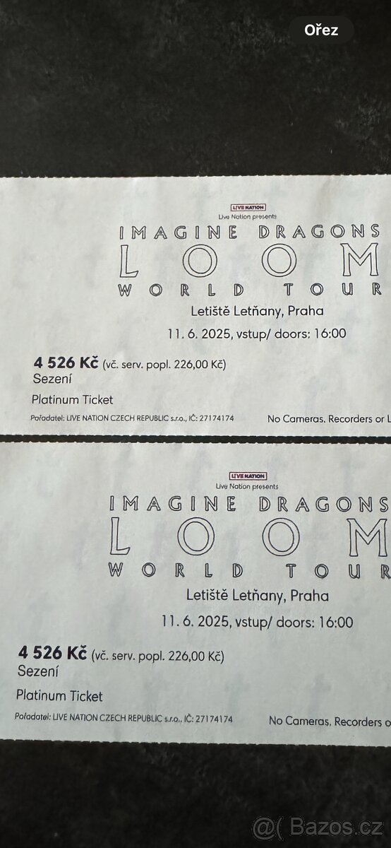 Imagine dragons 11.6. Platinum řada 2