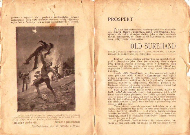 PROSPEKT nakl.Vilímka k vydávání knihy Old Surehand I-III