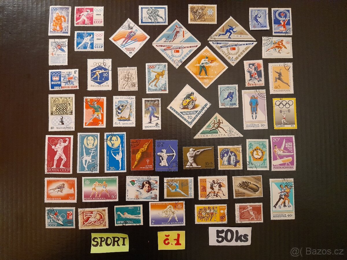 poštovní známky / SPORT č.1 50ks