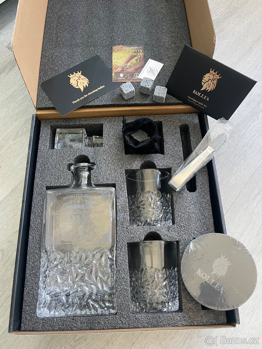 Luxusní dárkový set KOLLEA pro tatínka – karafa + sklenky +