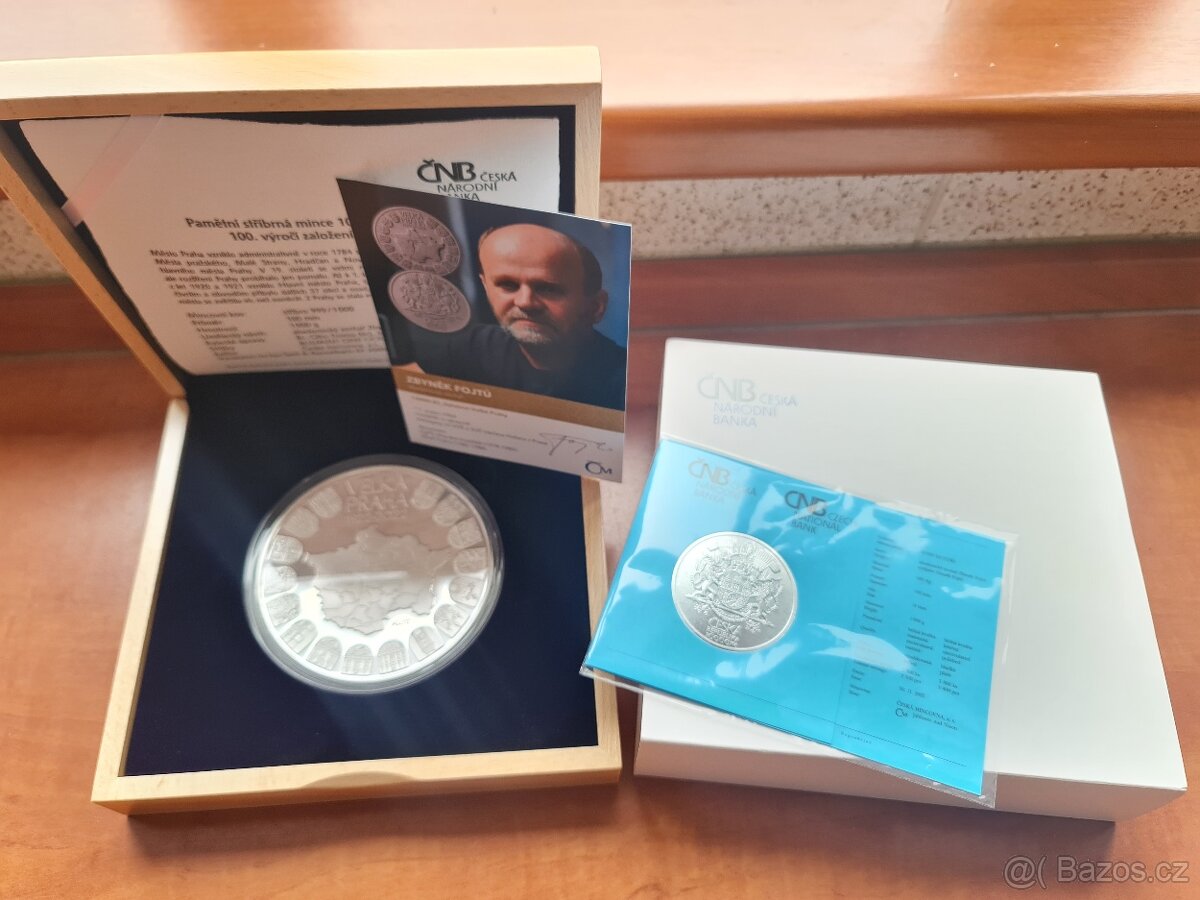 10000kč 100. Výročí založení velké Prahy FROOF
