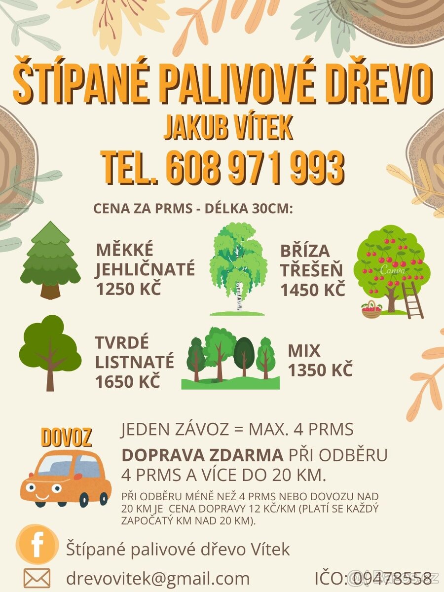 Štípané palivové dřevo