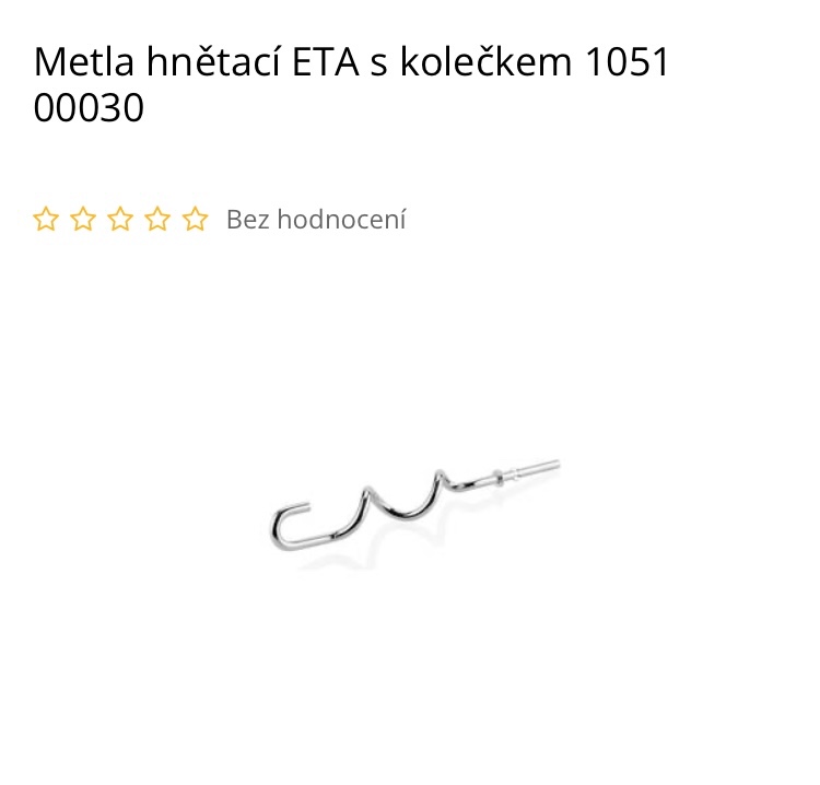 Metla hnětací Eta 1051