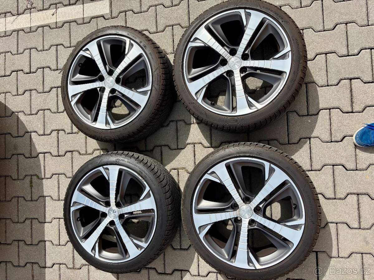 18" 5x108 ALU KOLA ORIGINÁL PEUGEOT+zimní pneu
