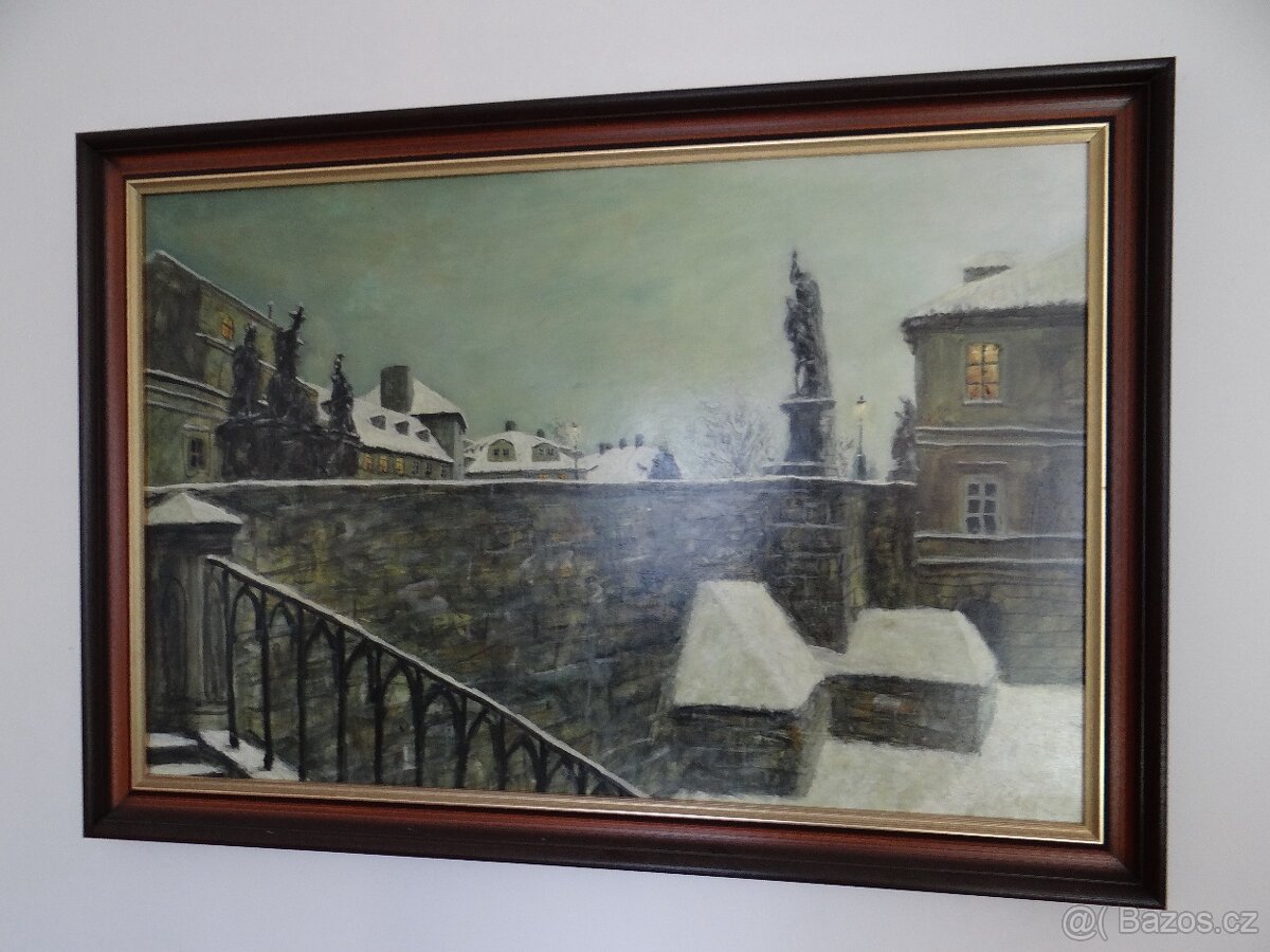 Obraz Petr Kadlec - Karlův most v dřevěném rámu