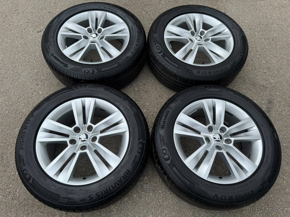 Alu 17" 5x112, orig. Škoda , letní 90%, KodiaQ, TOP CENA