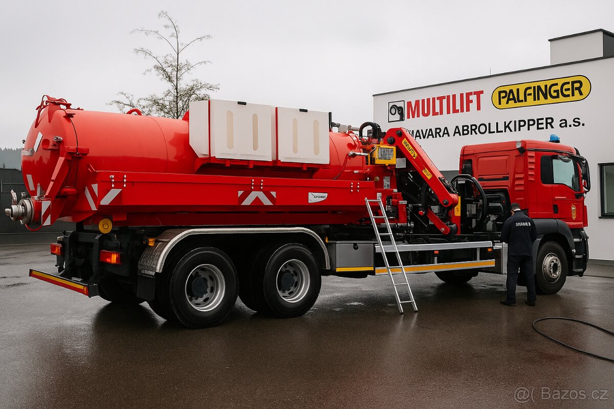 MAN TGS 33.520 6x4 NOSIČ KONTEJNERU PALFINGER HASIČI