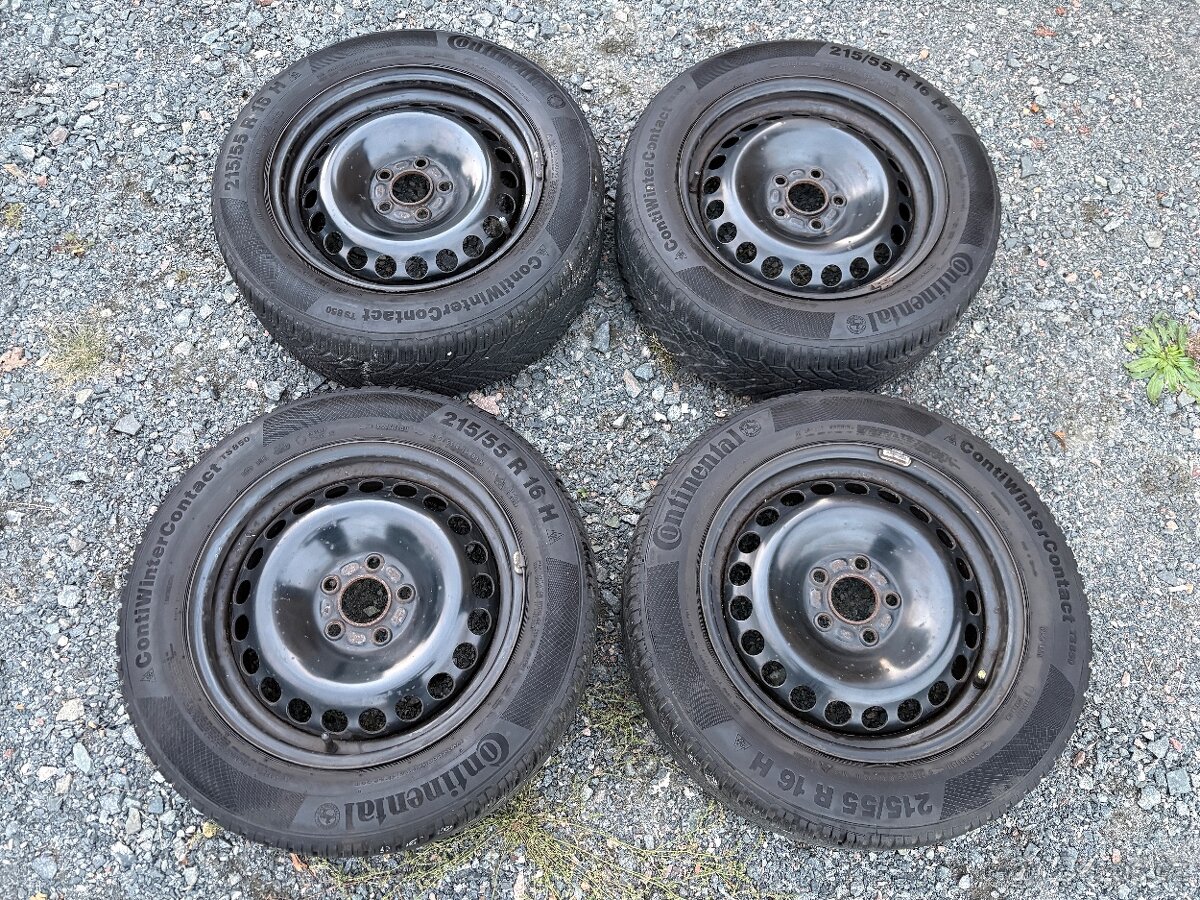 215/55r16 ZIMNÍ SADA VOLVO S60 V60 S80 V70 5x108 7jx16 ET50
