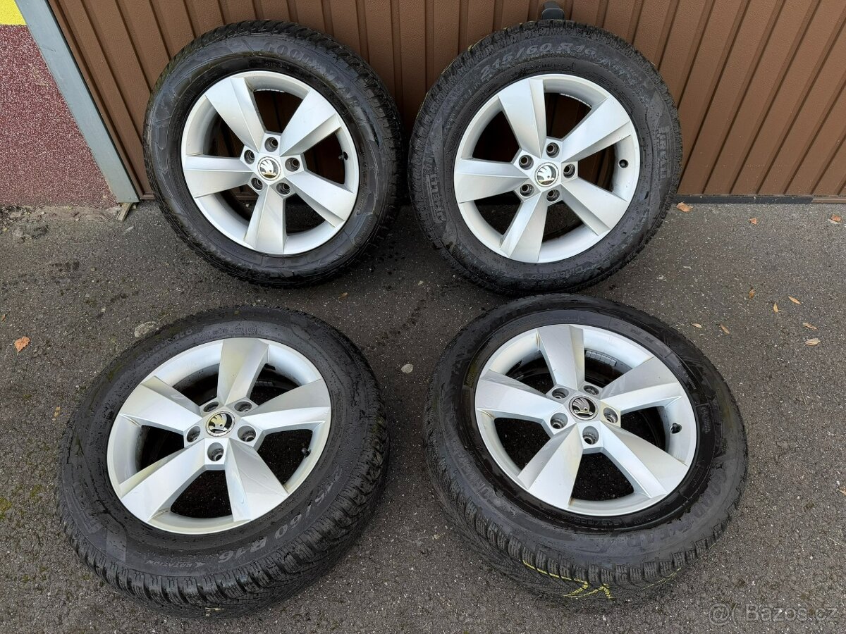 alu kola Škoda Karoq 215/60/ R16 zimní 5x112 ET43