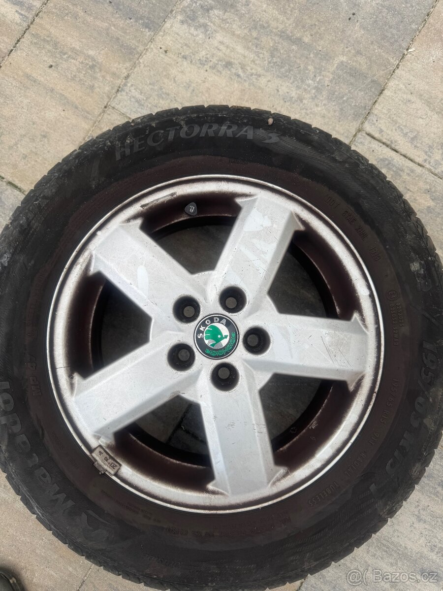 ALU kola škoda Octavia 1 + pneu 195/65 R15 - 4ks