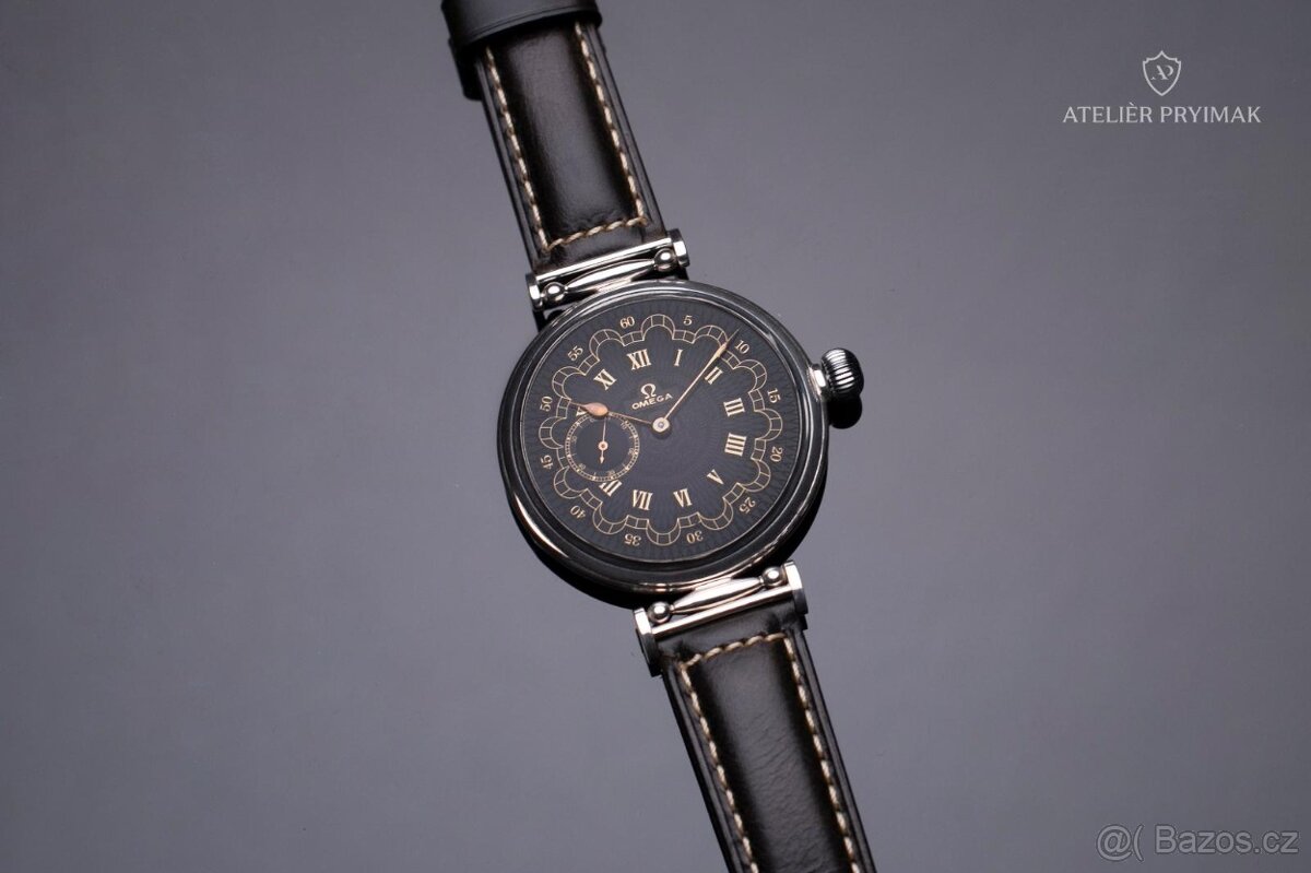 Starožitné švýcarské stříbrné hodinky OMEGA 1900