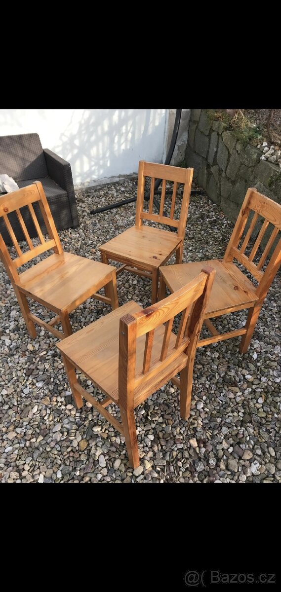 židle masiv 4 ks