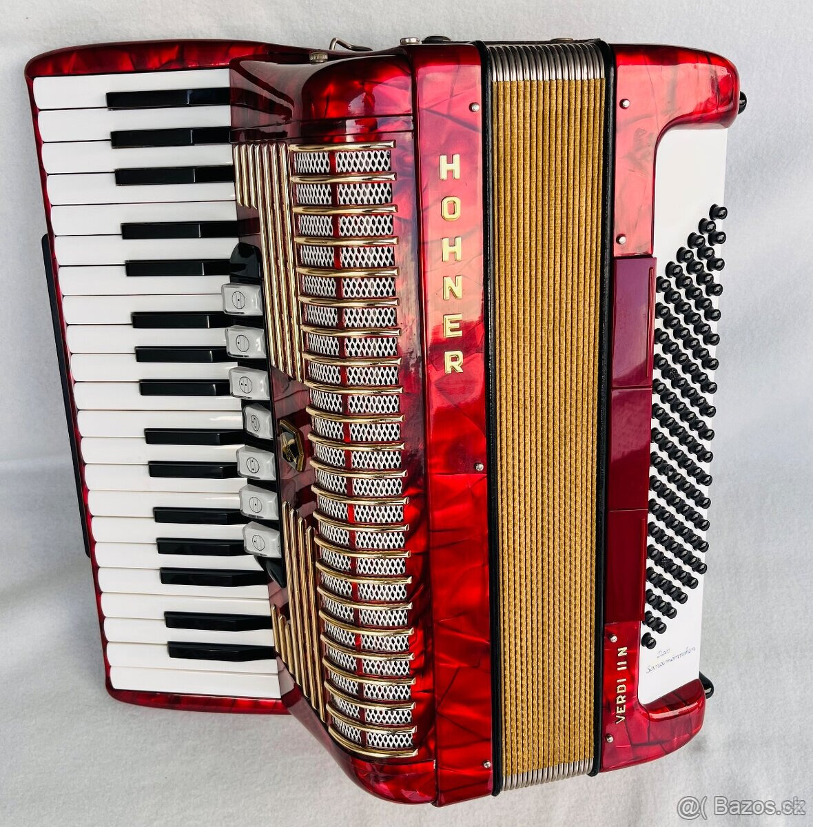 Predám akordeón Hohner Verdi II N- 96 Basový - Made in Germa
