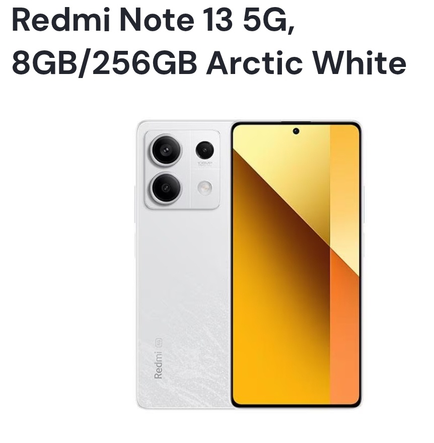 2x Redmi Note 13 5G, Graphite Black a Arctic white 8GB/256GB