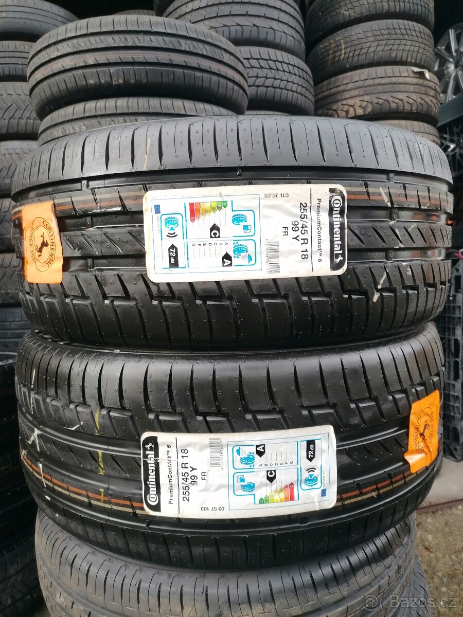 Letní pneu = 255/45 R18 = CONTINENTAL = 2ks = NOVÉ