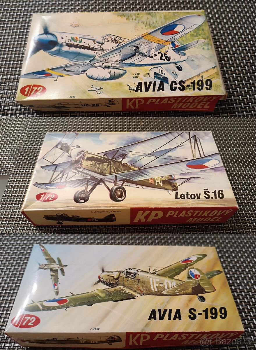 Plastikové modely 1:72 (Kovozávody Prostějov)