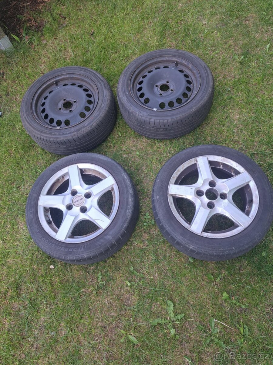 4x letní pneumatiky - plech