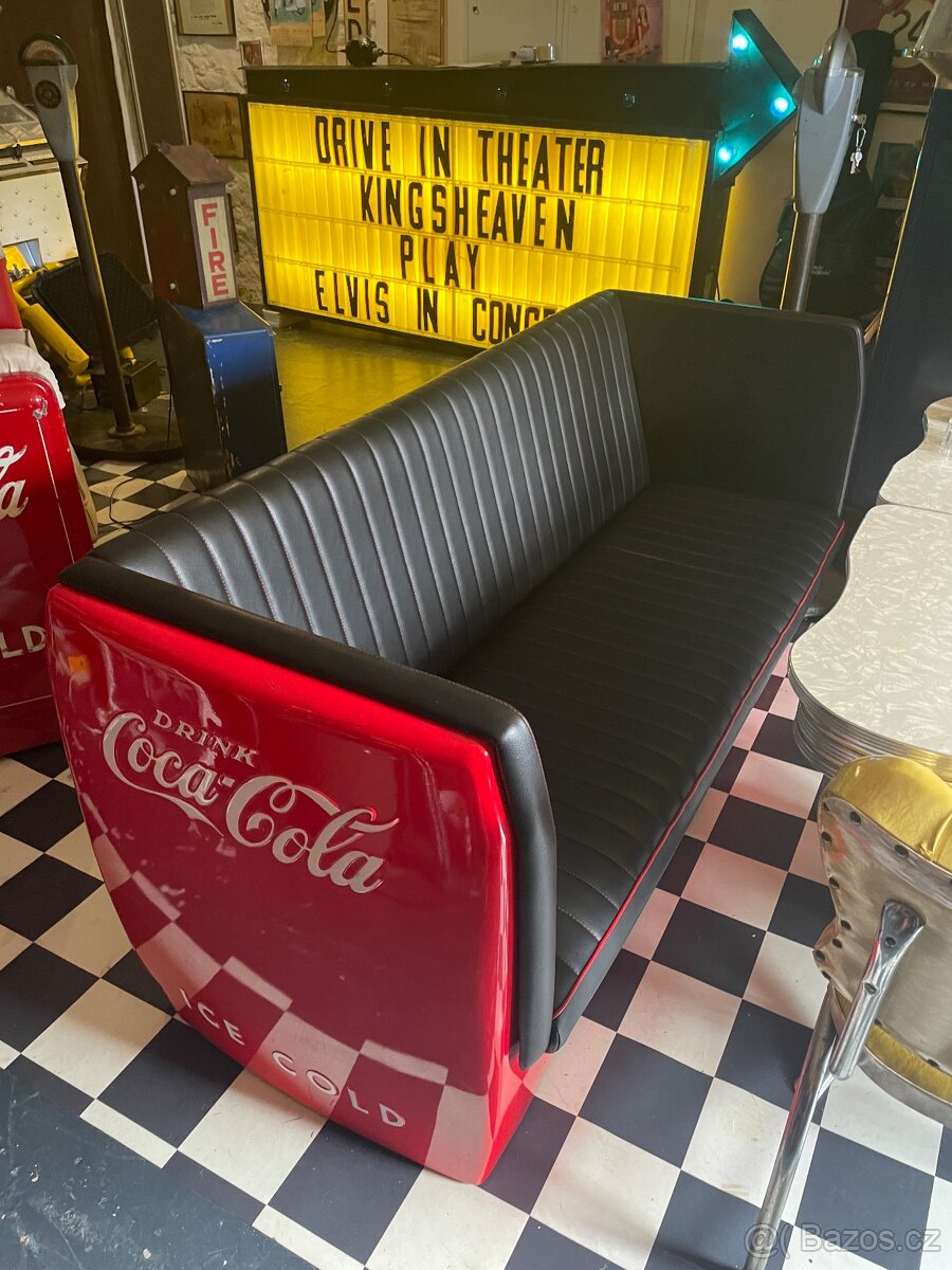 Sedačka Coca cola - originál z chladícího pultu Westinghouse
